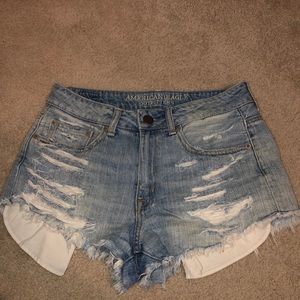 American Eagle distressed high waisted shorts